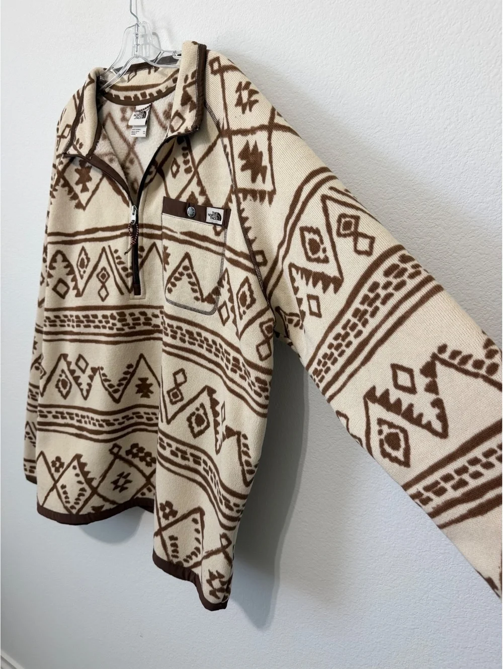 The North Face 1/4 Zip Gordon Lyons Pullover Shirt Aztec Print Men's Size XXL